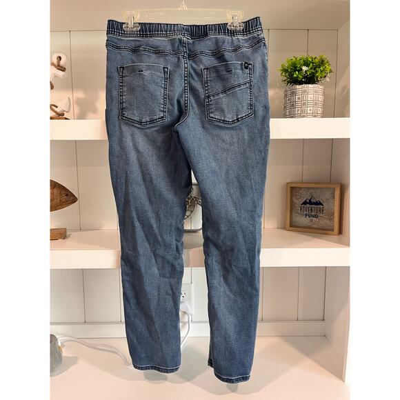 Art Class Super Skinny Moto Jeans Girls Size 16 Blue Elastic Waist Drawstring - Picture 2 of 8